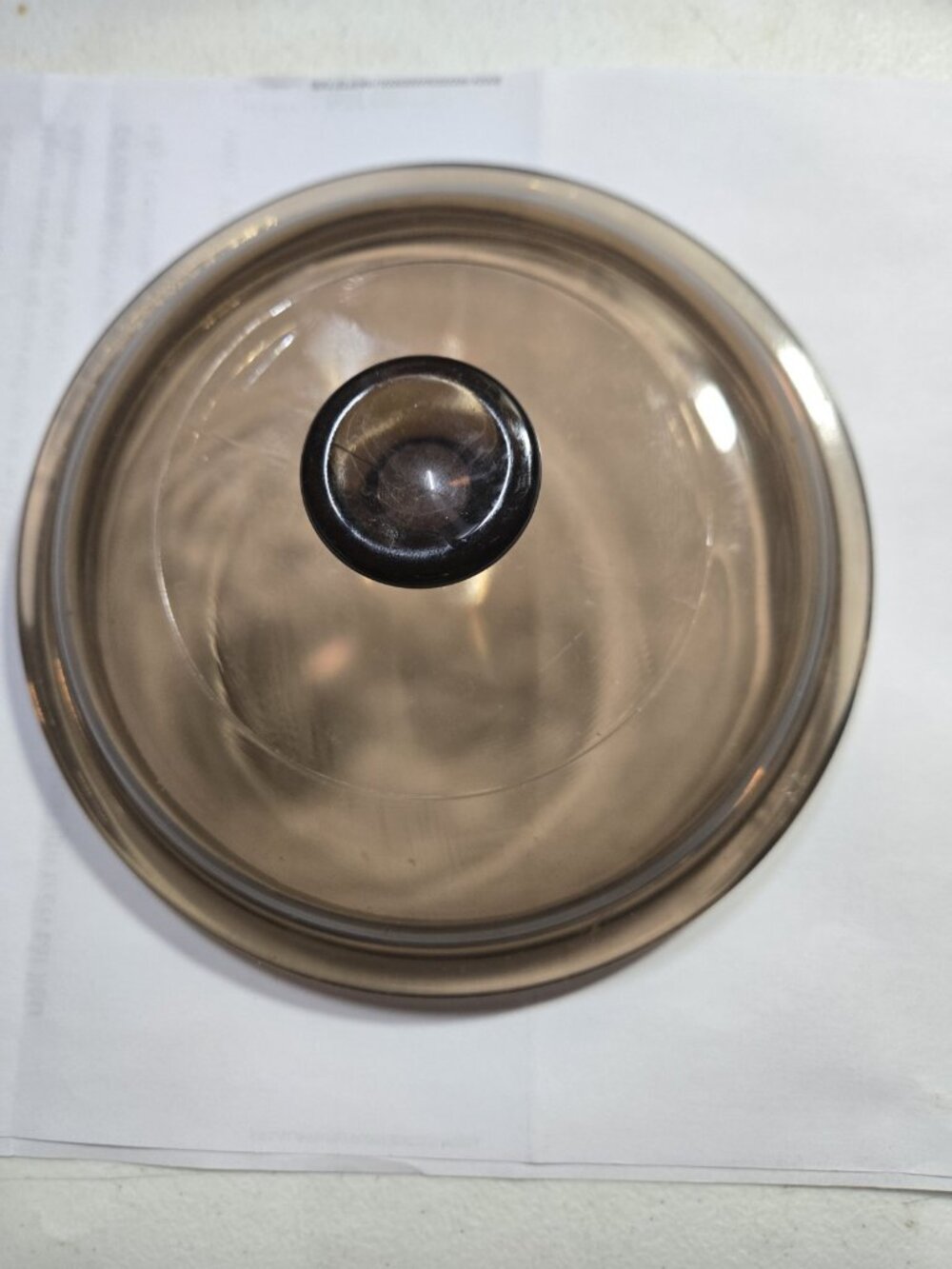 Pyrex Amber Lid- 37 Pyrex V1C- Vision Corning Ware Replacement 6.5 Inch